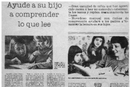 Ayude a su hijo a comprender lo que lee.