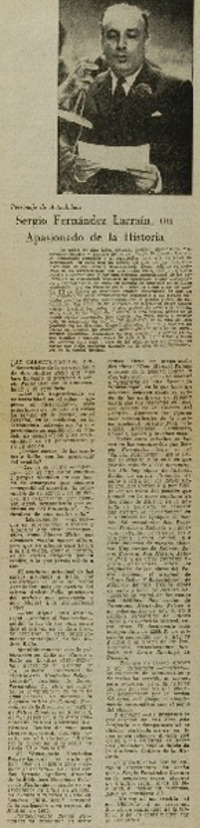 Sergio Fernández Larraín, un apasionado de la historia.