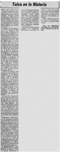Talca en la historia