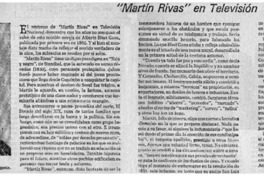 Martín Rivas" en televisión