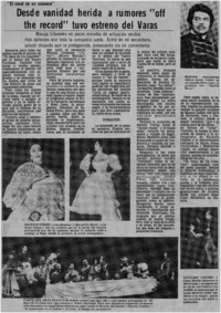 Desde vanidad herida a rumores "off the record" tuvo estreno del Varas.