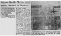 Edgardo Garrido Merino, nuevo Premio Nacional de Literatura.