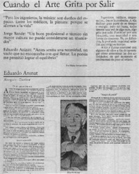 Cuando el arte grita por salir