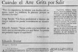 Cuando el arte grita por salir