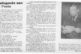 Dialogando con un poeta : [entrevista]