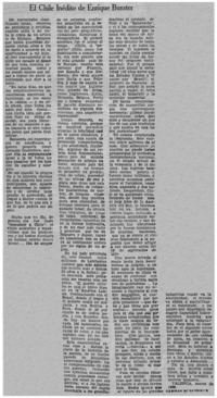 El Chile inédito de Enrique Bunster