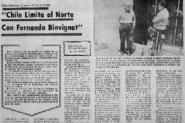 Chile limita al norte con Fernando Binvignat".