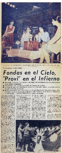 Fondas en el cielo, "Provi" en el infierno.