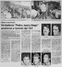 Verdaderos "Pedro, Juan y Diego" asistieron a función del TAT.