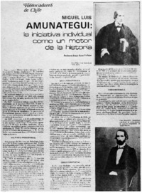 Miguel Luis Amunátegui, la iniciativa individual como un motor de la historia