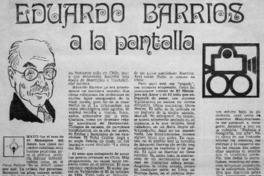 Eduardo Barrios a la pantalla