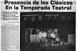 Presencia de los clásicos en la temporada teatral