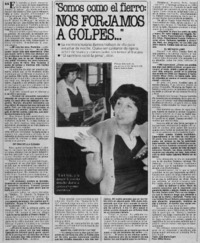 Somos como el fierro: nos forjamos a golpes..." : [entrevista]