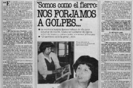 Somos como el fierro: nos forjamos a golpes..." : [entrevista]