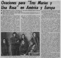 Ovaciones para "Tres Marías y una Rosa".