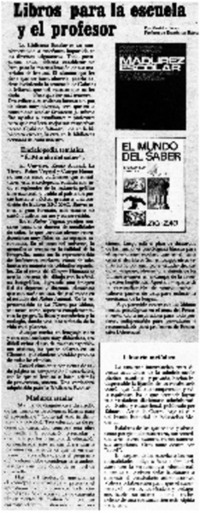 Libros para escuela y el profesor