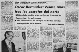 Oscar Bermúdez: veinte años tras los secretos del norte