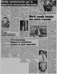 Murió cuando iniciaba una nueva creación.