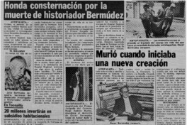 Murió cuando iniciaba una nueva creación.