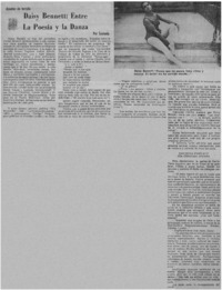 Daisy Bennett: entre la poesía y la danza : [entrevsta]