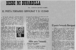 El poeta Fernando Binvignat y su ciudad