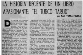 La historia reciente de un libro apasionante "El turco Tarud"