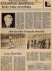 Diego Barrios: ante todo novelista