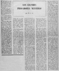 Los grandes prosadores nuestros