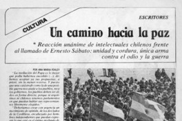 Un camino hacia la paz
