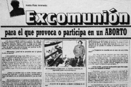 Excomunión para el que provoca o participa en un aborto: [entrevista]