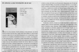 Un retorno y una inmolación en el sur