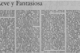 Una poesía leve y fantasiosa