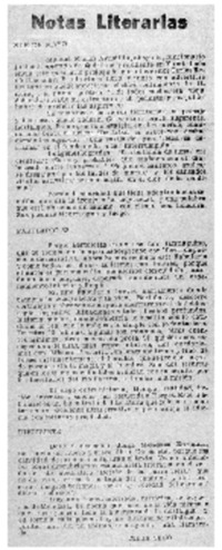 Notas literarias