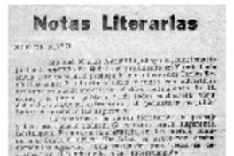 Notas literarias