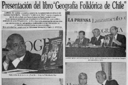 Presentación del libro "Geografía folclórica de Chile".