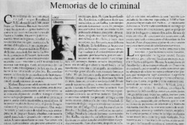 Memorias de lo criminal