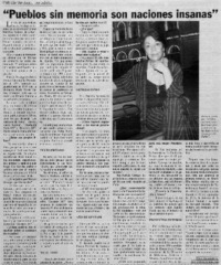 Pueblos sin memoria son naciones insanas": [entrevista]