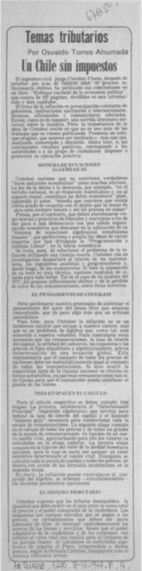 Un Chile sin impuestos