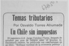 Un Chile sin impuestos