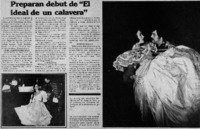 Preparan debut de "El ideal de un calavera".