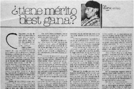 Tiene mérito Blest Gana?