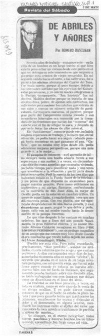 De abriles y añores