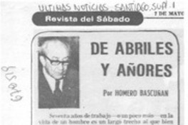 De abriles y añores
