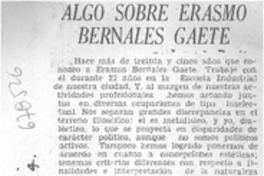 Algo sobre Erasmo Bernales Gaete