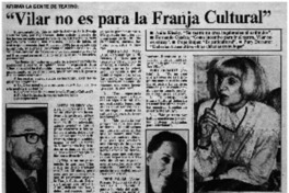 Vilar no es para la franja cultural" : [Entrevista]