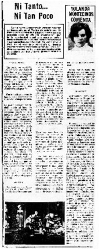 No tanto ni tan poco