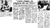 Cada clase, la página de un libro".