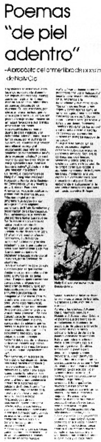 Poemas "de piel adentro".