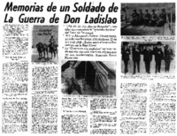 Memorias de un soldado de la guerra de don Ladislao.