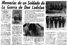 Memorias de un soldado de la guerra de don Ladislao.